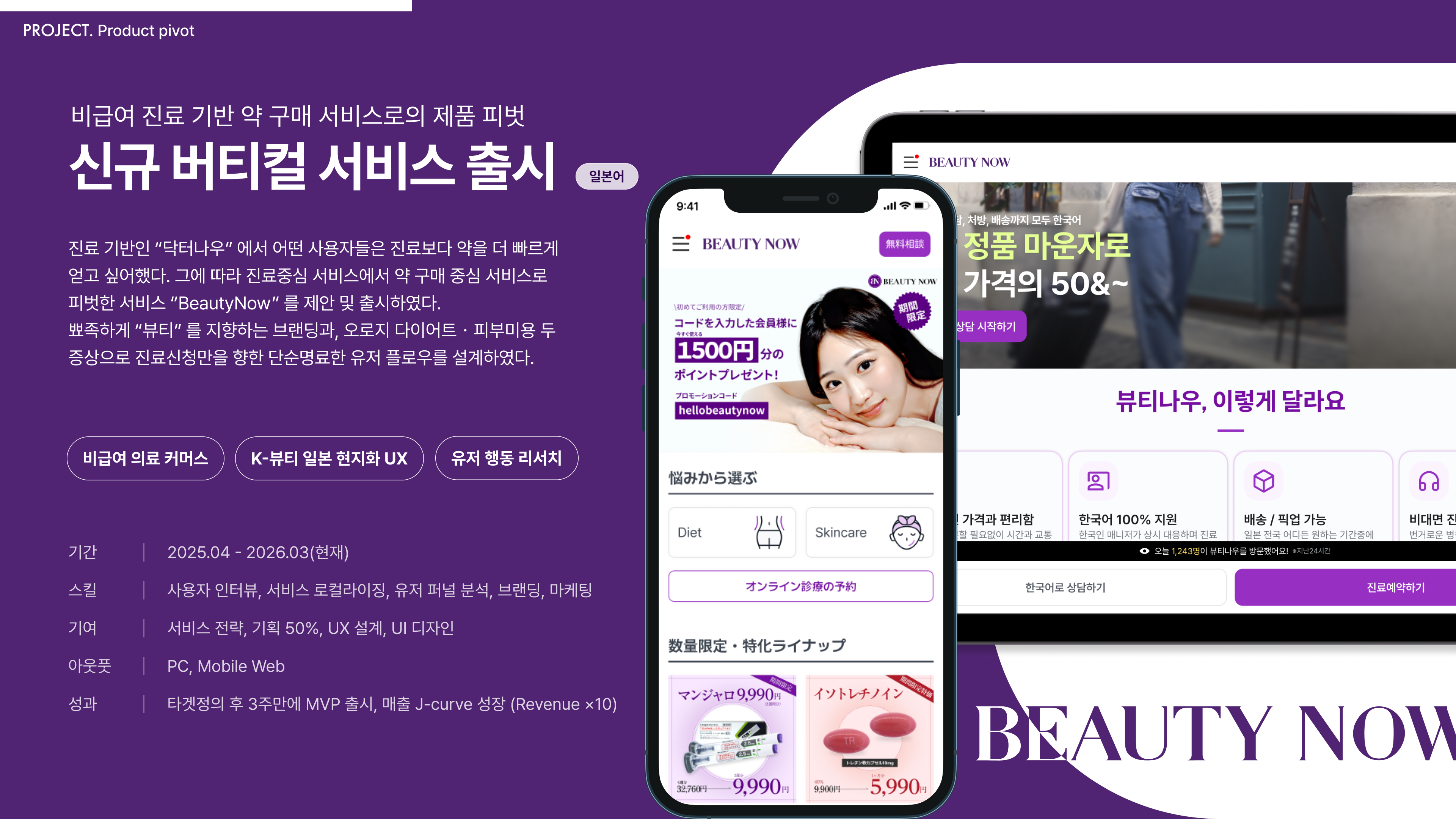 뷰티나우 제품 피벗 개요